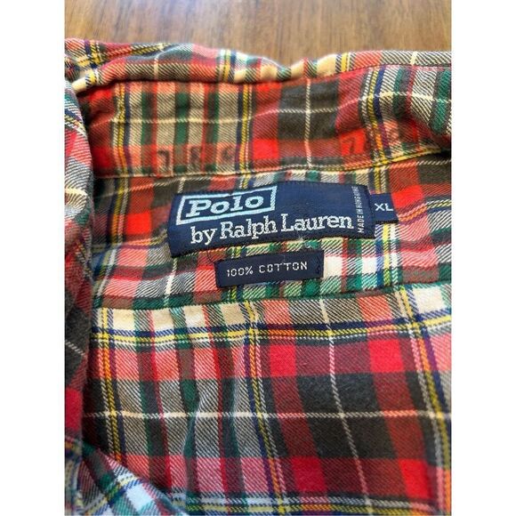 Polo by Ralph Lauren men’s button down flannel shirt plaid size XL - Picture 6 of 8